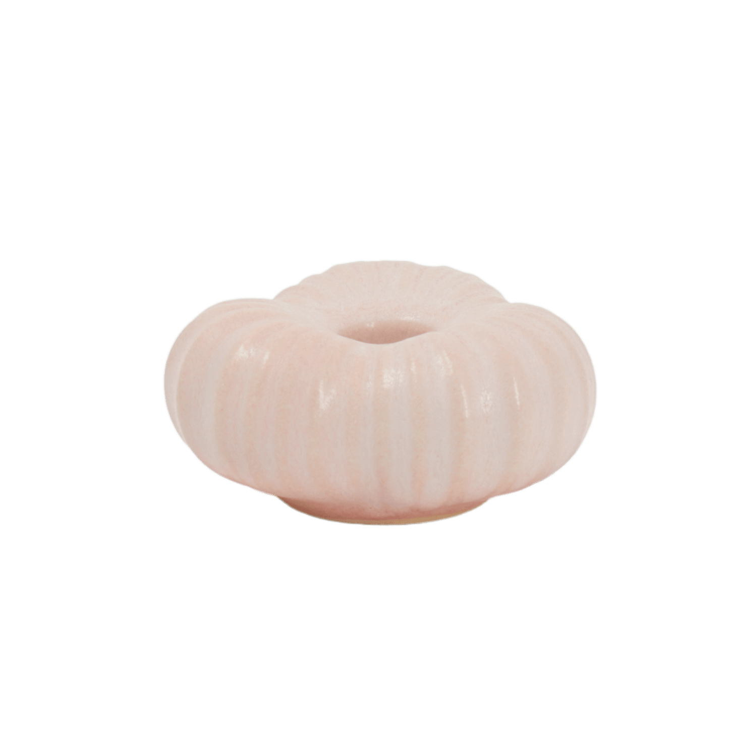 Liten ljusstake i keramik, rosa glasyr – Fröhuskollektionen, för stearinljus, handgjord på Öland