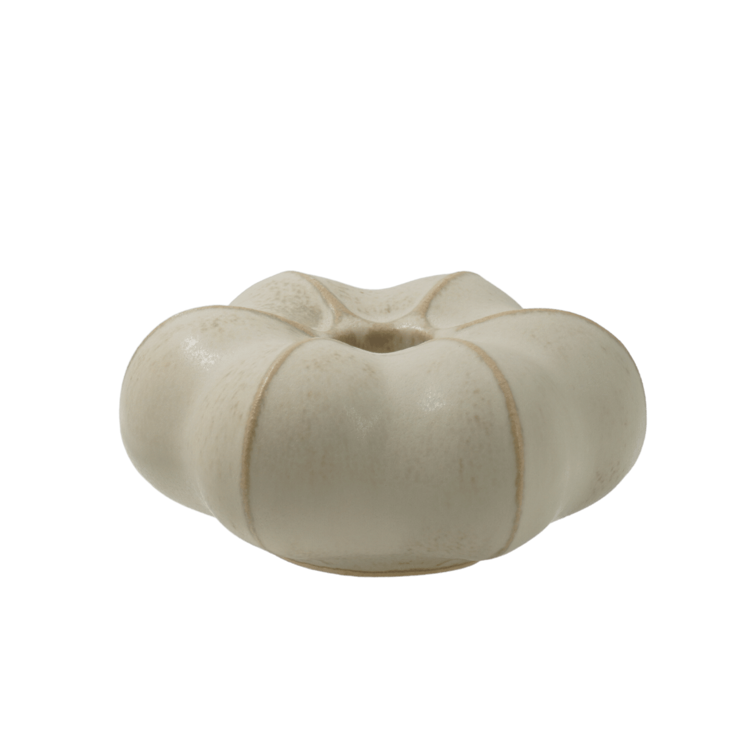 Liten ljusstake i keramik, havre glasyr – Fröhuskollektionen, för stearinljus, handgjord på Öland