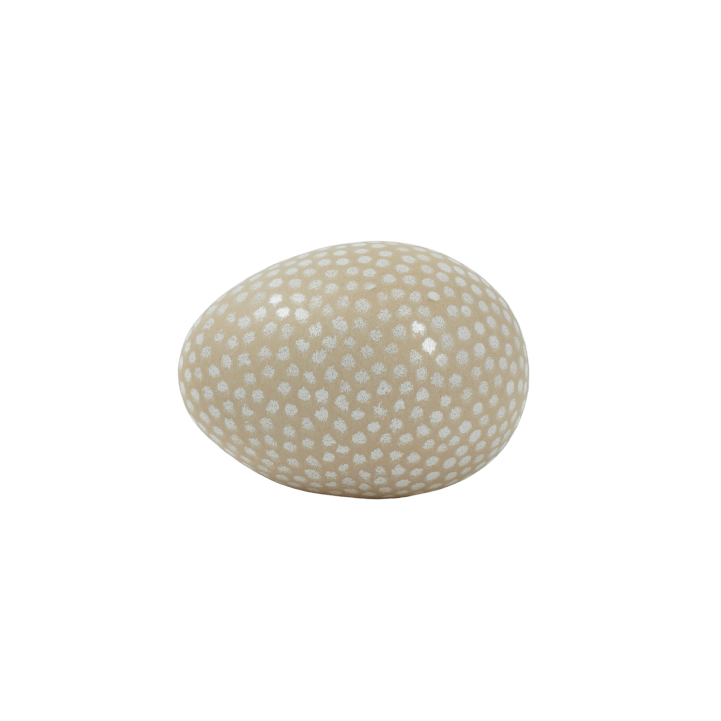 Ägg i keramik - Aprikostoner som bas med handmålade vita prickar