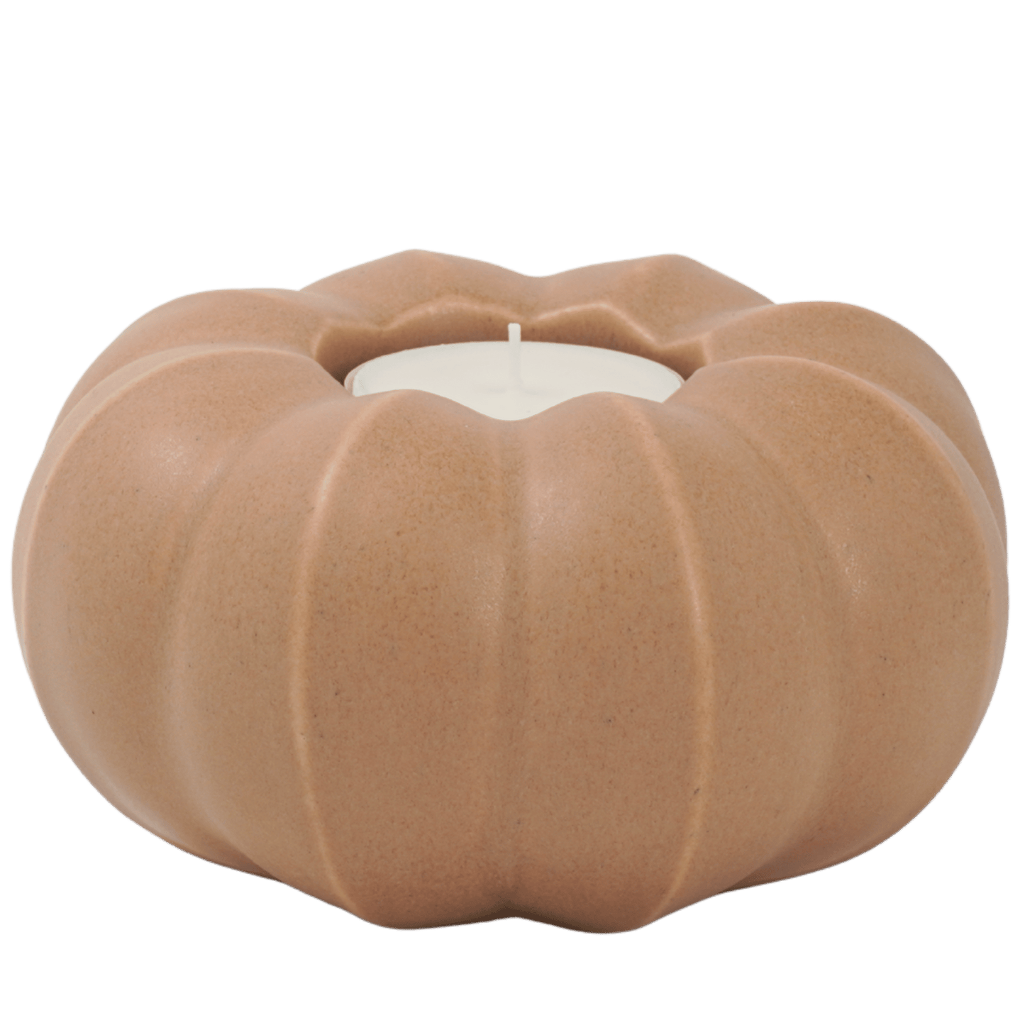 Stor ljuslykta i keramik, Mocca-färgad glasyr – Fröhuskollektionen, handgjord på Öland