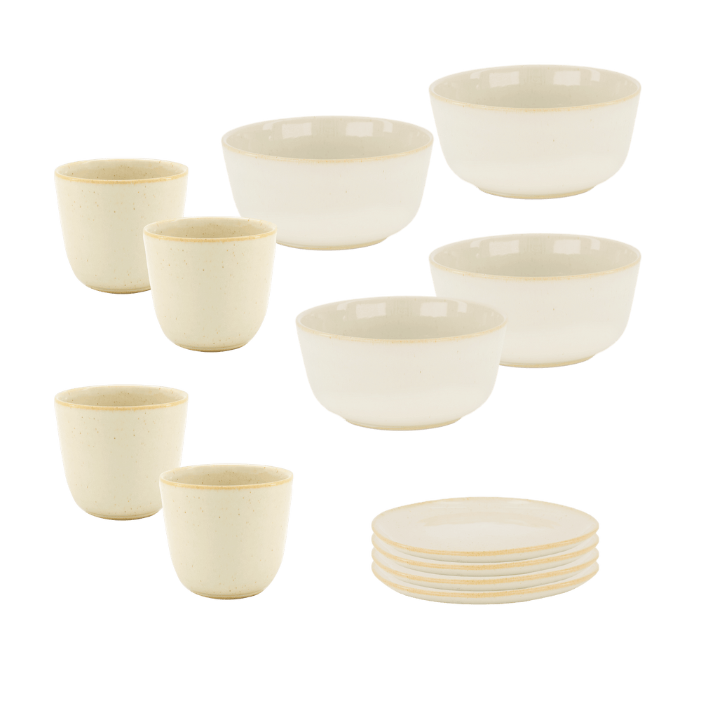 Starter set crockery breakfast creme